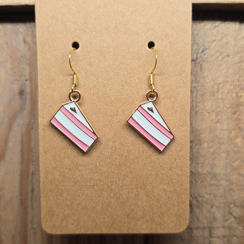 Valentine's Day Slice Of Cake Earrings